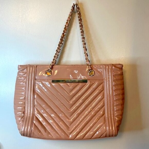 Aldo Handbags - Aldo Gold Chain Quilted Tote Bag